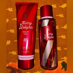 (Inventory 24) Victoria's Secret Merry Delights Fragrance Lotion & Mist - Red